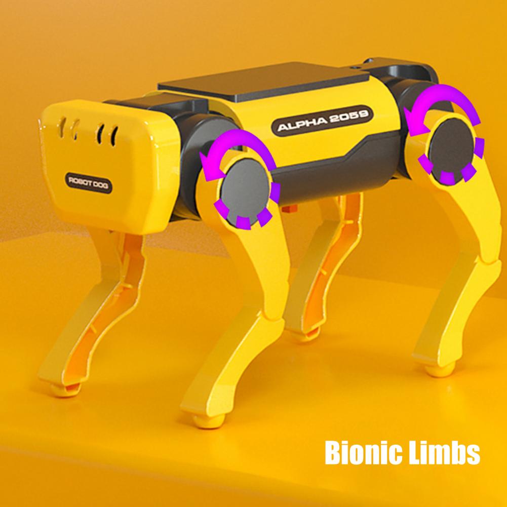 DIY Gadgets Tecnológicos Quadruped Bionic Smart Robot Dog Toys Solar Cachorro Robô Educational Assembly Robotica Kit Education