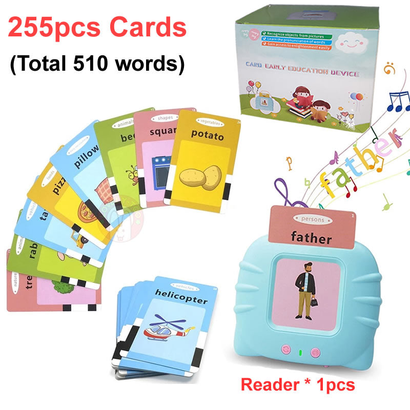 Kids Sight Words Games Talking Flash Cards Learning English Machine Education Electronic Book Toddlers 2-6 Years Reading Gadget