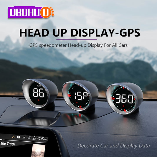 OBDHUD G5 GPS HUD Smart Digital Speed Mileage Meter Overspeed Auto Alarm Head Up Display For All Car Universal Compass Projector