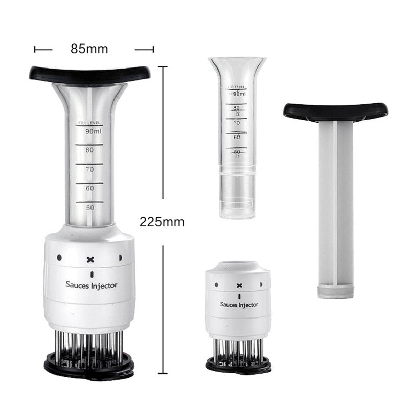 Multi Function Meat Tenderizer Needle ABS+Stainless Steel Steak Meat Injector Marinade Flavor Syringe Kitchen Gadgets Meat Tools