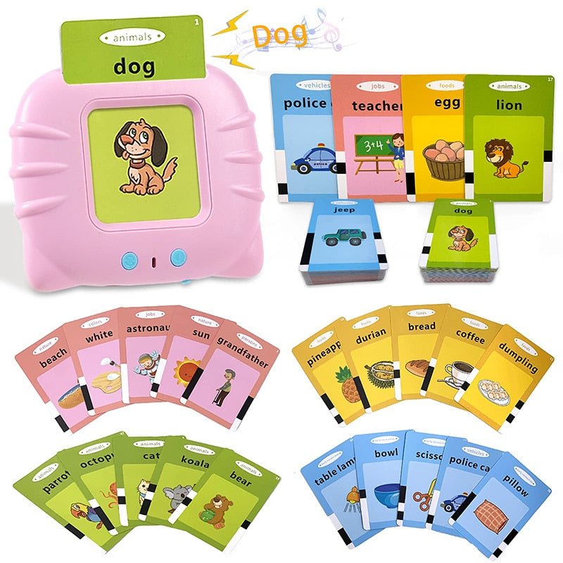 Educational Learning Talking Sight Words Flash Cards Kindergarten Kids English Language Electronic Book Toddlers Reading Gadget