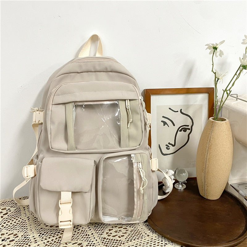 Cute Women Large Capacity Backpack Waterproof Nylon Female Schoolbag College Lady Laptop Backpacks Kawaii Girl Travel Book Bags