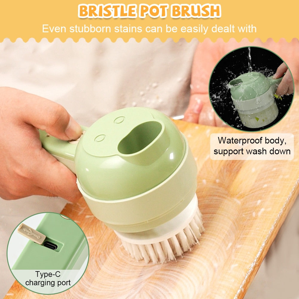 Multifunction Food Chopper Slicer Electric 40w Vegetable Cutter Masher Wireless Garlic Crusher Grinder Kitchen Gadgets