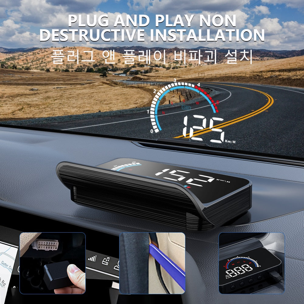 WYOBD HUD M13 Car Head-up display Auto Electronics Hud windshield Projector Speed water temperature display Overspeed alarm