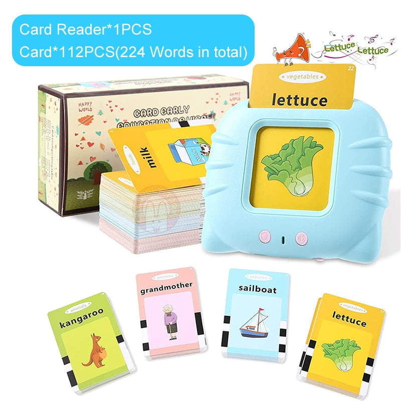 Kids Sight Words Games Talking Flash Cards Learning English Machine Education Electronic Book Toddlers 2-6 Years Reading Gadget