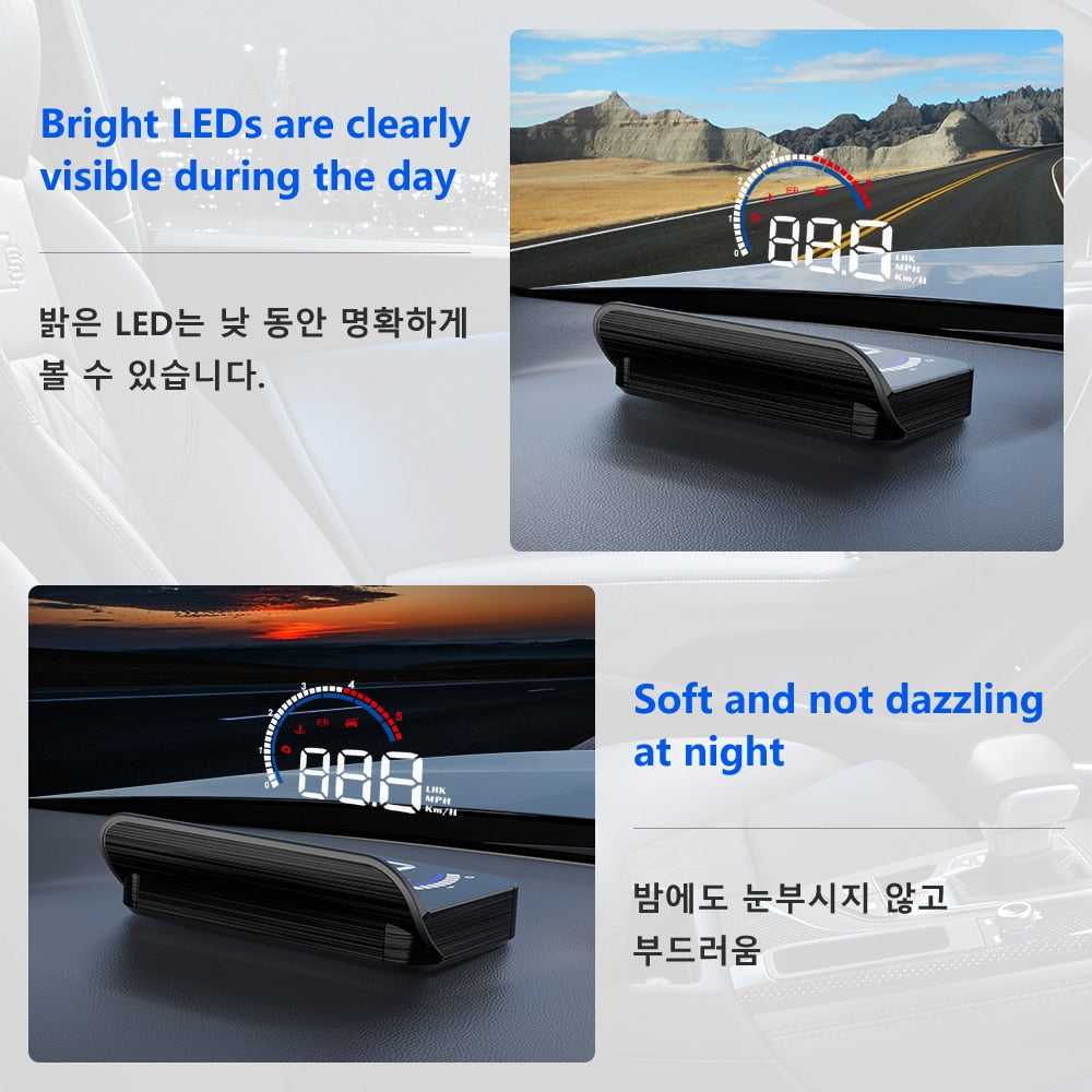 WYOBD HUD M13 Car Head-up display Auto Electronics Hud windshield Projector Speed water temperature display Overspeed alarm