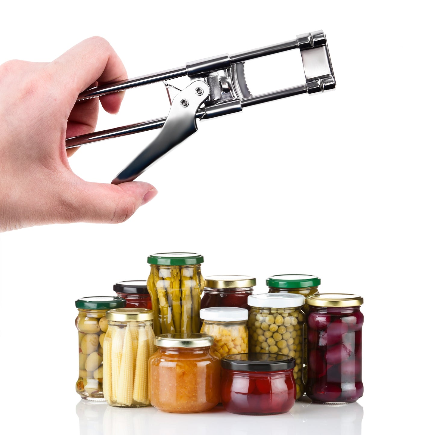 Can Opener Adjustable Stainless Steel Non-Slip Multifunction Manual Jar Bottle Bottle Lid Opener Gadget Home Gadgets Accessories