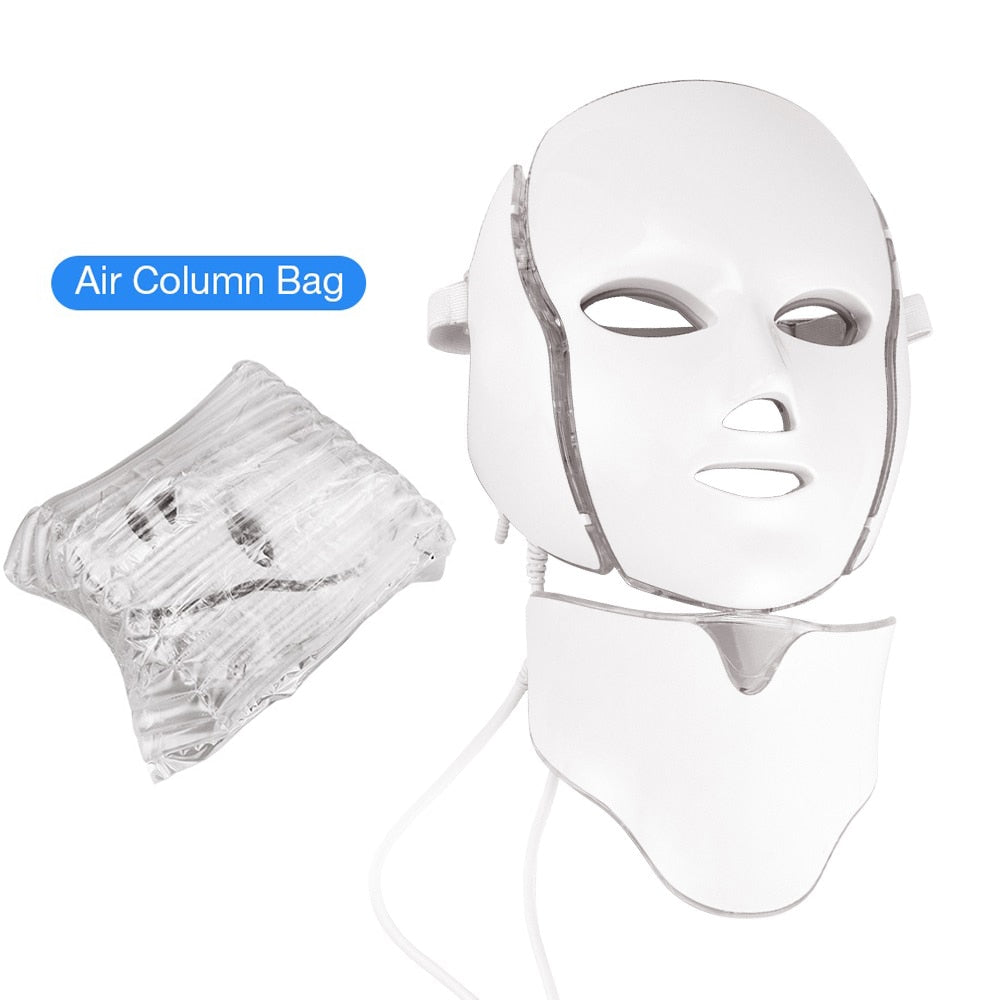 VIP Facial LED Mask with Neck LED Light Therapy Face Beauty Mask Skin Tightening Photon Rejuvenation Whitening Facial Massager