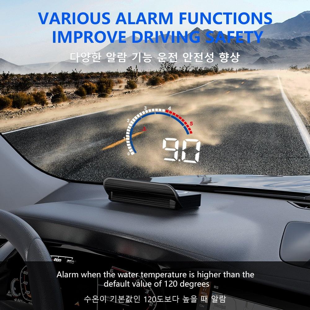 WYOBD HUD M13 Car Head-up display Auto Electronics Hud windshield Projector Speed water temperature display Overspeed alarm