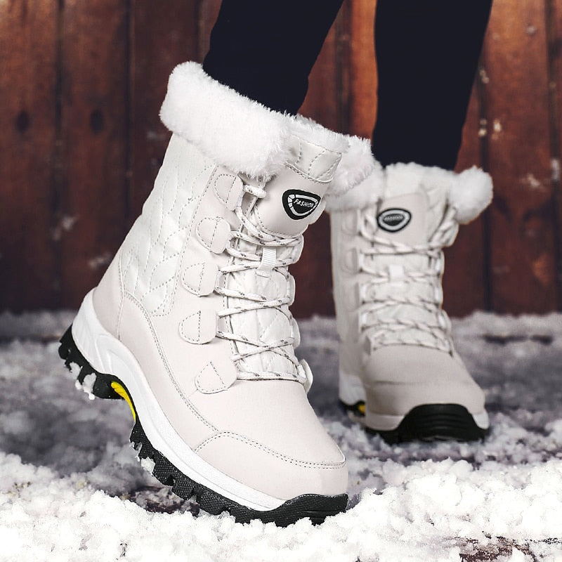 2021 Keep Warm Ankle Boots Shoes Women Winter Boots Winter Women Shoes Comfort Casual Lace-Up Platform Boots Shoes Women Fashion