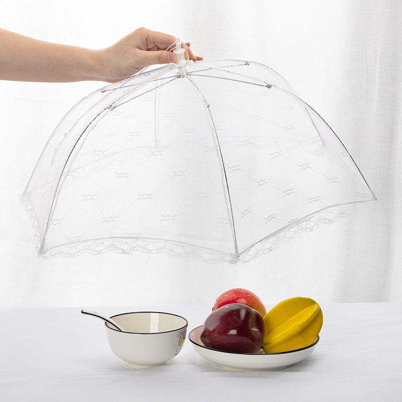 1PC Portable Umbrella Style Food Cover Anti Mosquito Meal Cover Lace Table Home Using Food Cover Kitchen Gadgets Cooking Tools